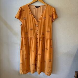 Pendleton Orange Midi Dress